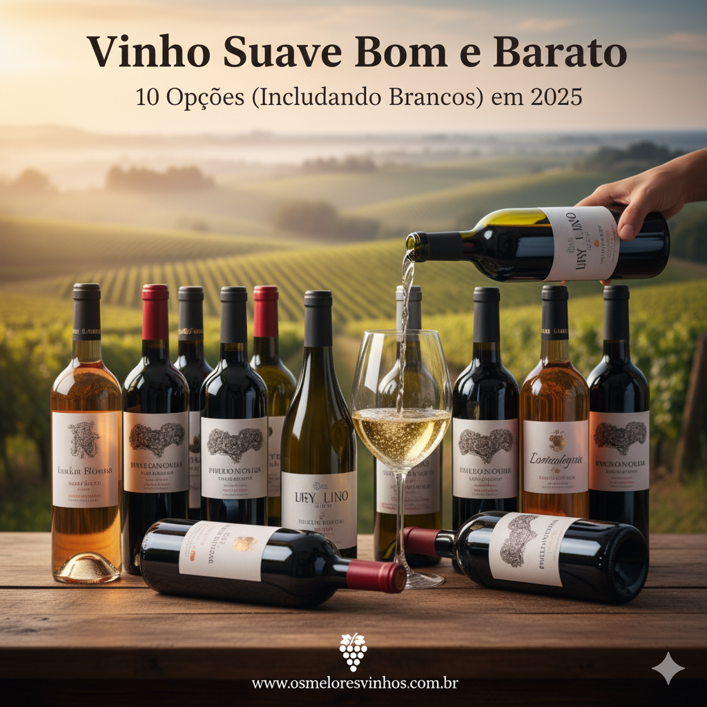 Vinho Suave Bom e Barato: 10 Opções (Incluindo Brancos) em 2025